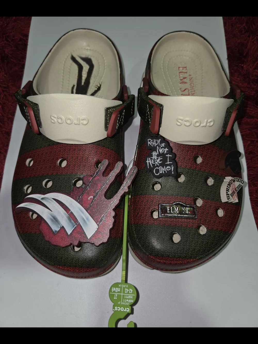 Crocs A Nightmare On Elm Street Freddy Krueger Clogs Size Mens 9 Women's 11